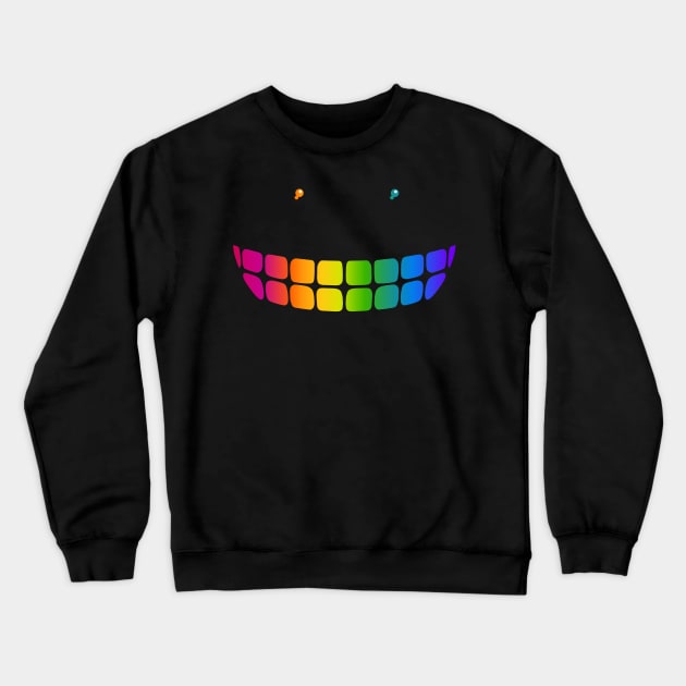 Floating Smile - in rainbow colors Crewneck Sweatshirt by RawSunArt